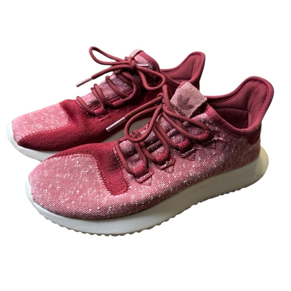 👟 Adidas Tubular Shadow Collegiate Burgundy Knit Sneakers Men’s 5.5 👟 - Picture 4 of 7